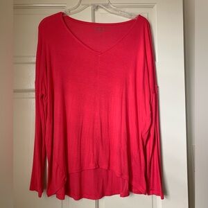 Coral/red long sleeved tunic top.